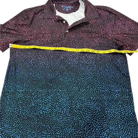 Chubbies Performance Polo Shirt Size Med Multi Color Black Pink Blue Speckle - Picture 5 of 12